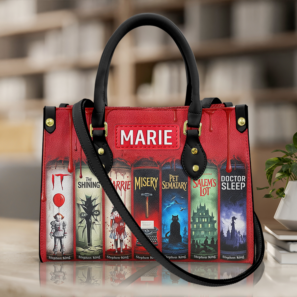 Creepy Stories Leather Bag - Personalized Halloween Gifts For Fans 04NALU130825-Homacus