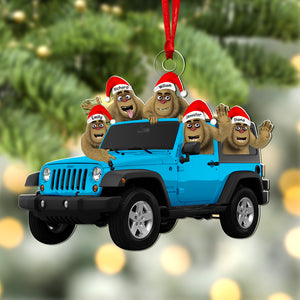 Personalized Gifts For Off Road Lovers Christmas Ornament, Happy Bigfoot 06qhqn140924-Homacus