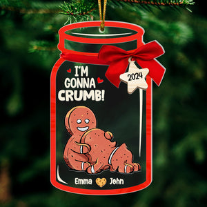 Personalized Gifts For Couple Christmas Ornament 05huqn200924 Funny Gingerbread Couple-Homacus