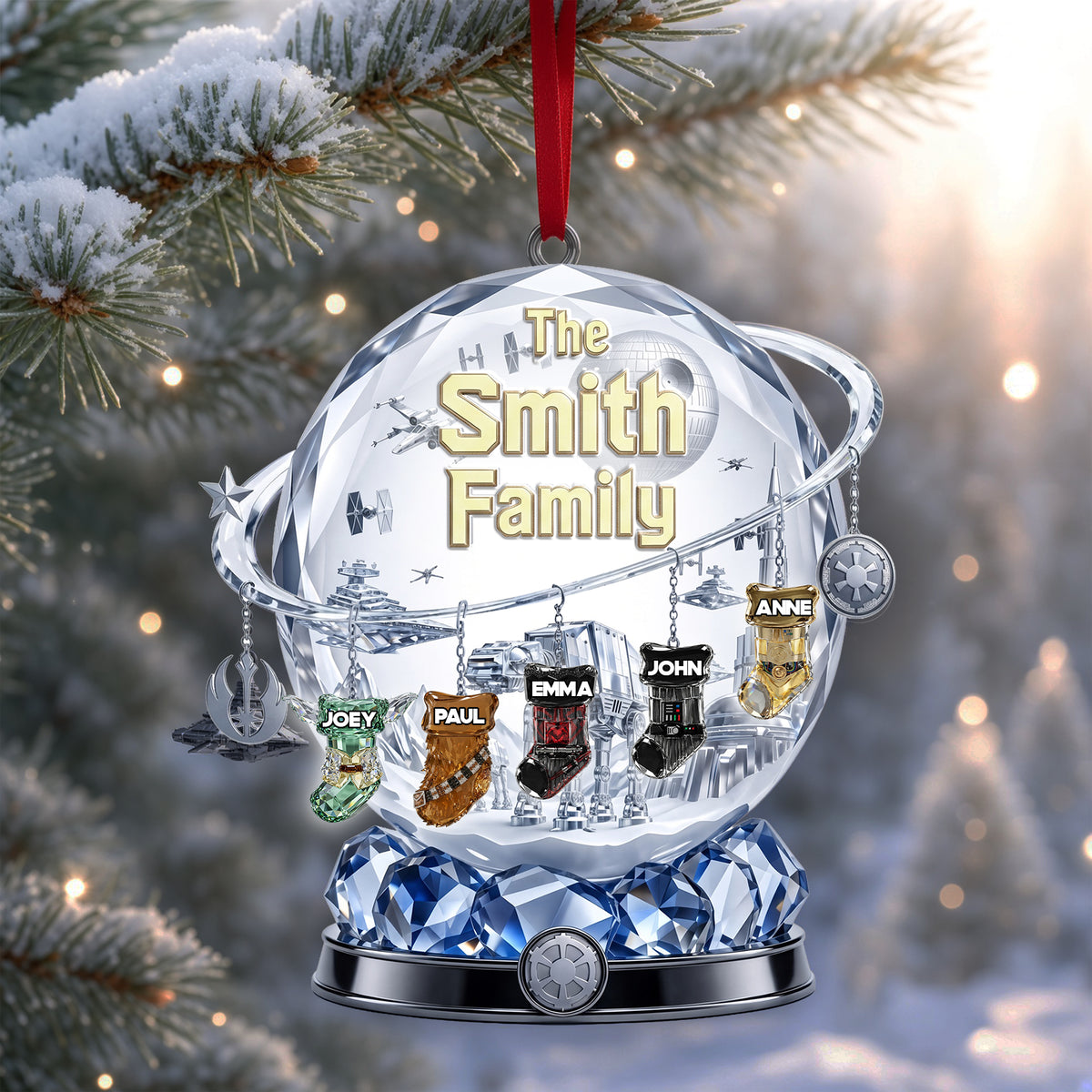 Merry Christmas Stockings Acrylic Ornament - Personalized Christmas Gifts For Family 03ohlu220826