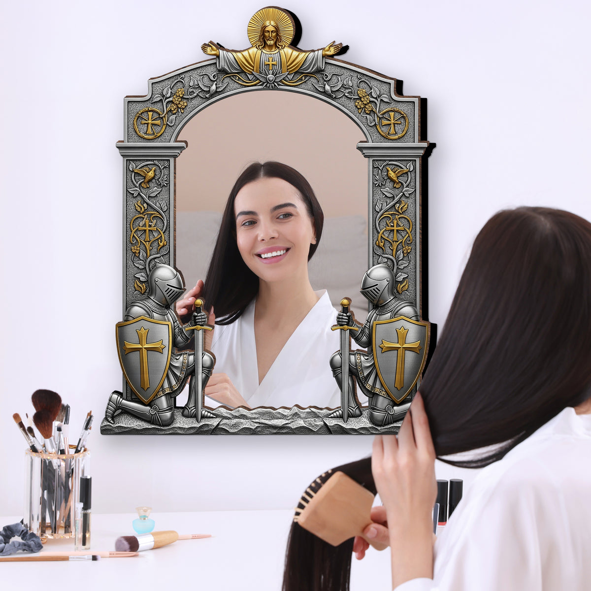 Armor & Prayer Wall Hanging Mirror Personalized Gifts For Christian 03HUDT260725-Homacus