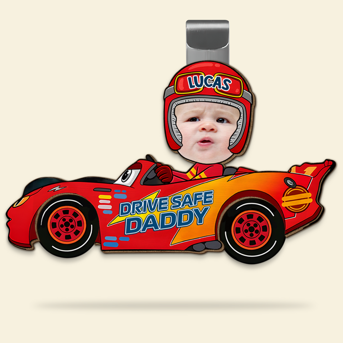 Funny Kid Car Visor Clip - Custom Face Photo Gifts 03KAPU180225-Homacus