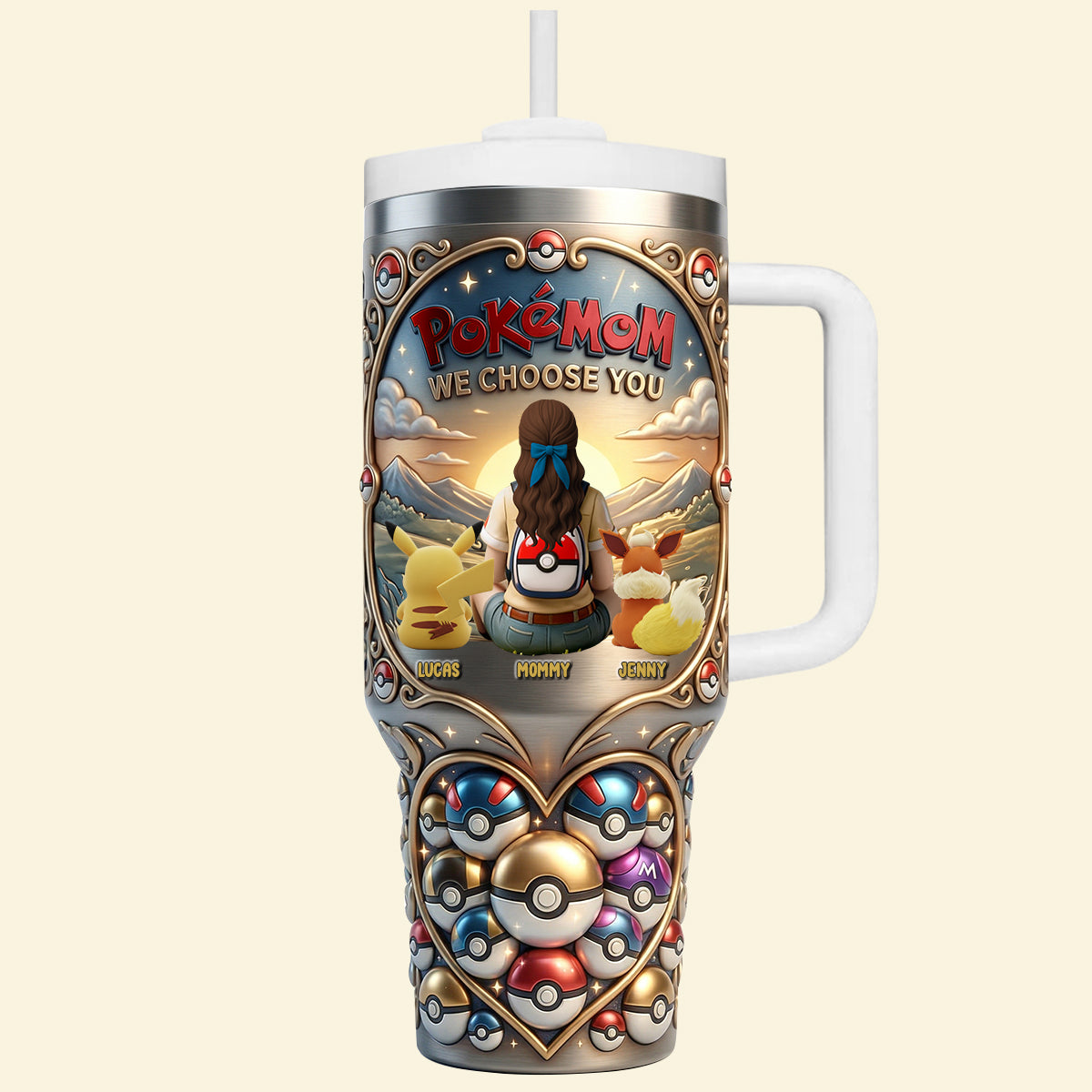 Choose Mom Always Tumbler Handle - Personalized Mother's Day Gifts 04NATN060426-Homacus