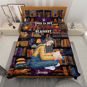 Personalized Gifts For Book Lovers Quilt Bed Set Reading Book Girl 03KAQN301224HG-Homacus