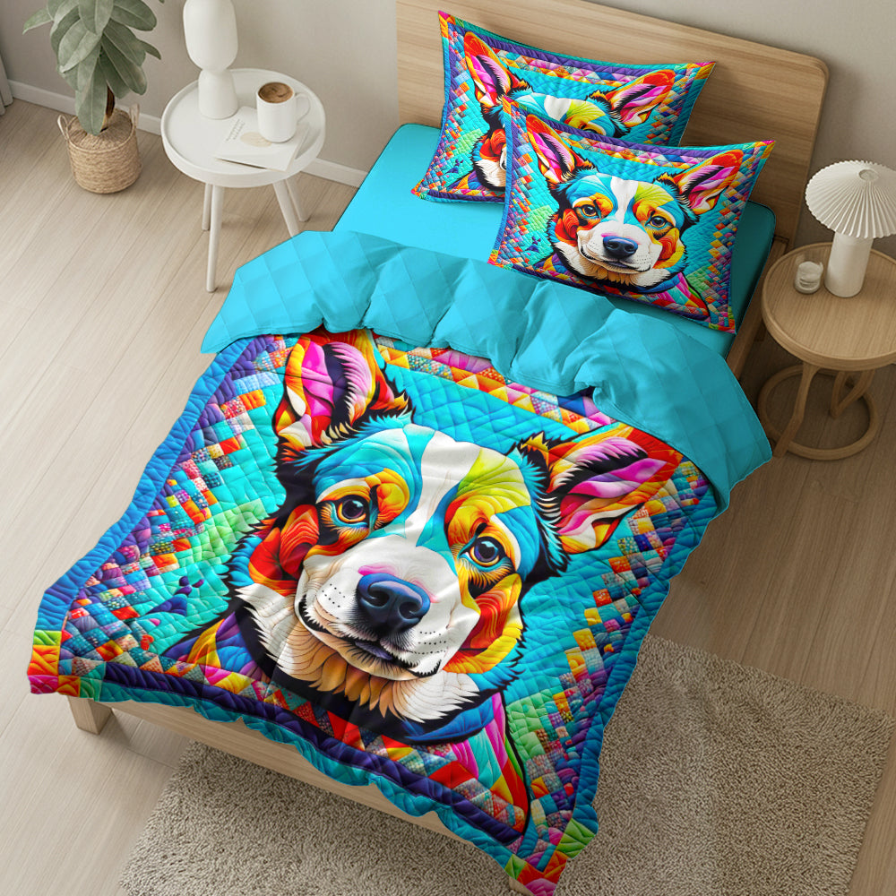 Corgi Quilt Bed Set Gifts For Dog Lovers 03HUDT200125-Homacus