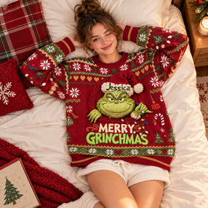 Funny Mischief Christmas 3D Knitted Ugly Sweater - Personalized Christmas Gifts 04tylu031026