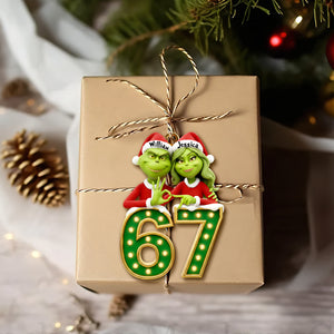 Trendy Green Couples Ornament - Personalized Gift For Couples 05OHLU181125-Homacus