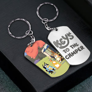 Personalized Gifts For Couple Keychain 04hupu050624hh Camping Couple Together-Homacus