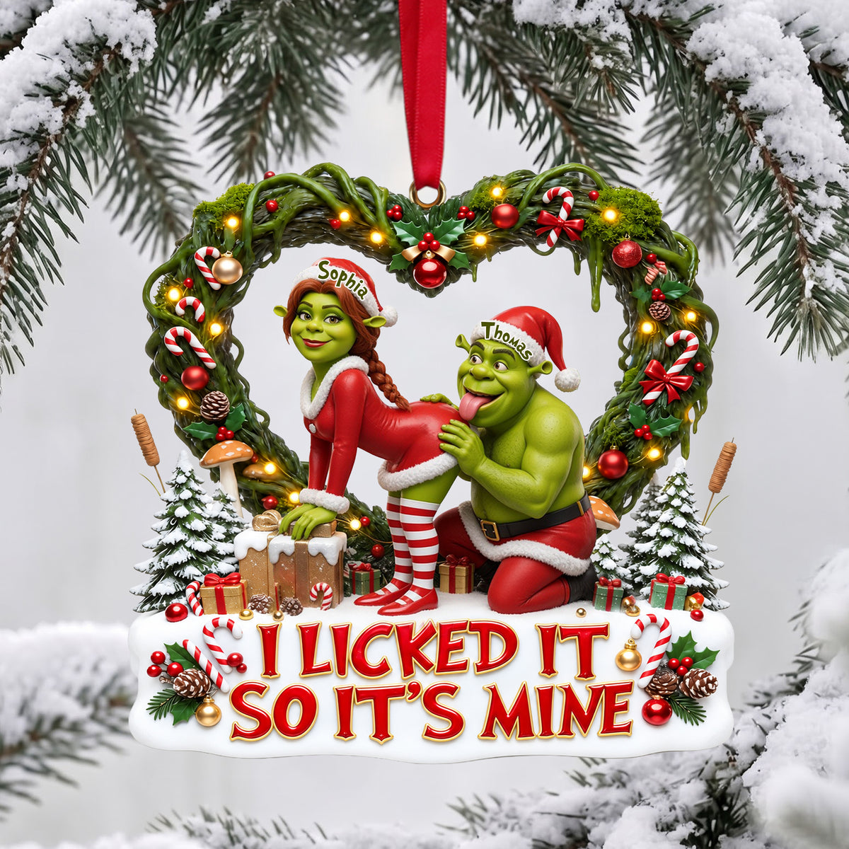 Playful Couple Acrylic Ornament - Personalized Gifts For Couple 04tylu140926