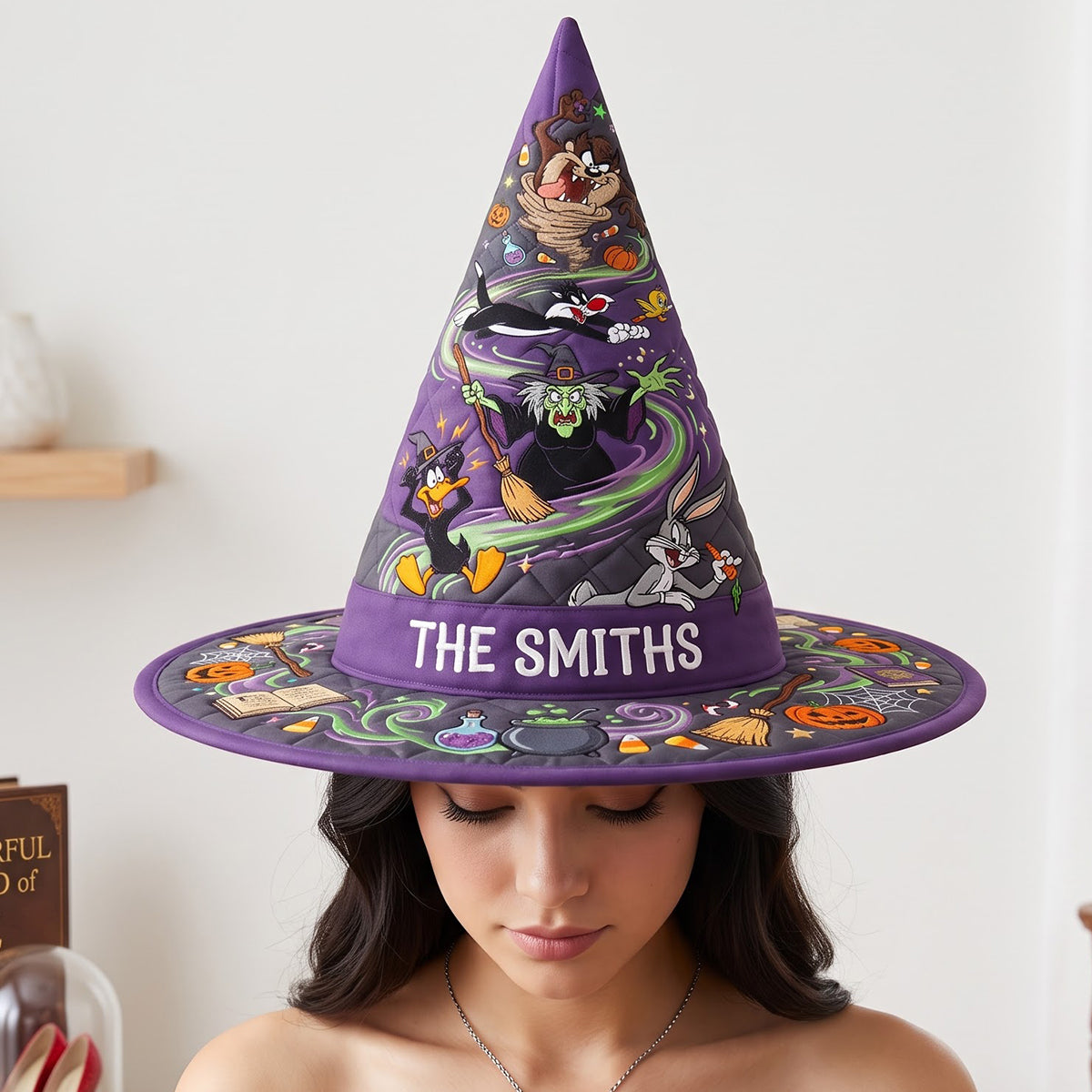 Spooky Quilted Witch Hat - Personalized Gifts For Halloween 02hatn140826