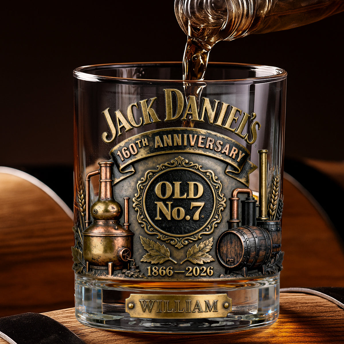 160th Anniversary Round Glass - Personalized Gifts For Drink Lovers 03KILU100326-Homacus