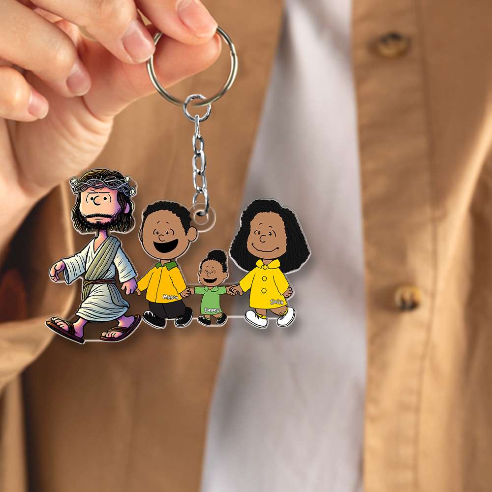 Personalized Gifts For Christian Family Keychain Jesus Family 01OHMH080125DA-Homacus