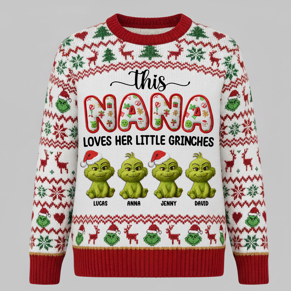 Personalized Christmas Gifts For Grandma Ugly Sweater 01patn091025-Homacus