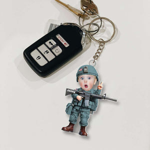 Custom Photo Gifts For Military Kid Keychain 01OHMH061224-Homacus