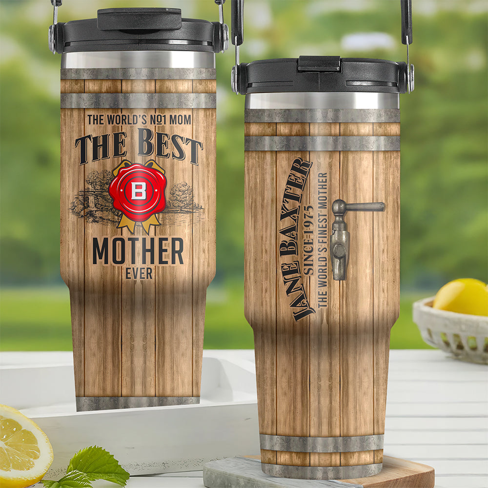 Personalized Gifts For Mom Tumbler With Handle, Whiskey Bourbon Barrel 03qhqn020425-Homacus