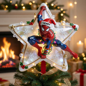 Holiday Web Hero Tree Topper - Personalized Gifts For Christmas 02pgdt050826-Homacus