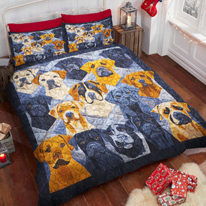 Rottweilers Dog Christmas Quilt Bed Set Gifts For Dog Lovers 01HUDT081124-Homacus