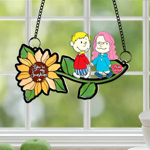 Personalized Gifts For Couples Suncatcher Ornament You're My Sunshine 05KALU201224DA-Homacus