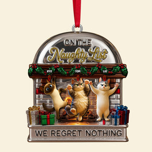 Naughty List Ornament Custom Photo Gifts For Cat Lovers 01TGTN270825-Homacus