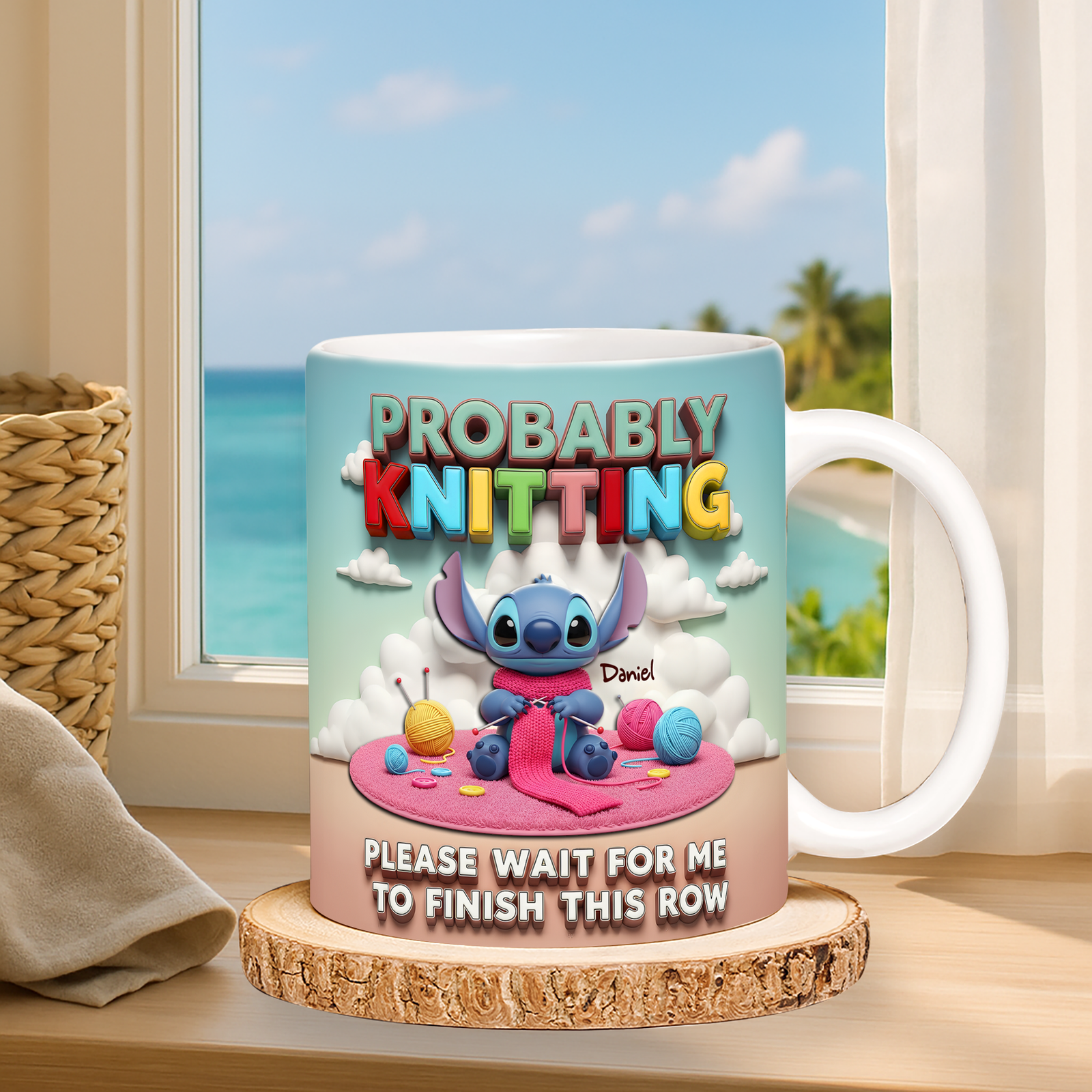 Tropical Alien Knitting Coffee Mug- Personalized Gifts For Knitting Lovers 01TOLU160625-Homacus