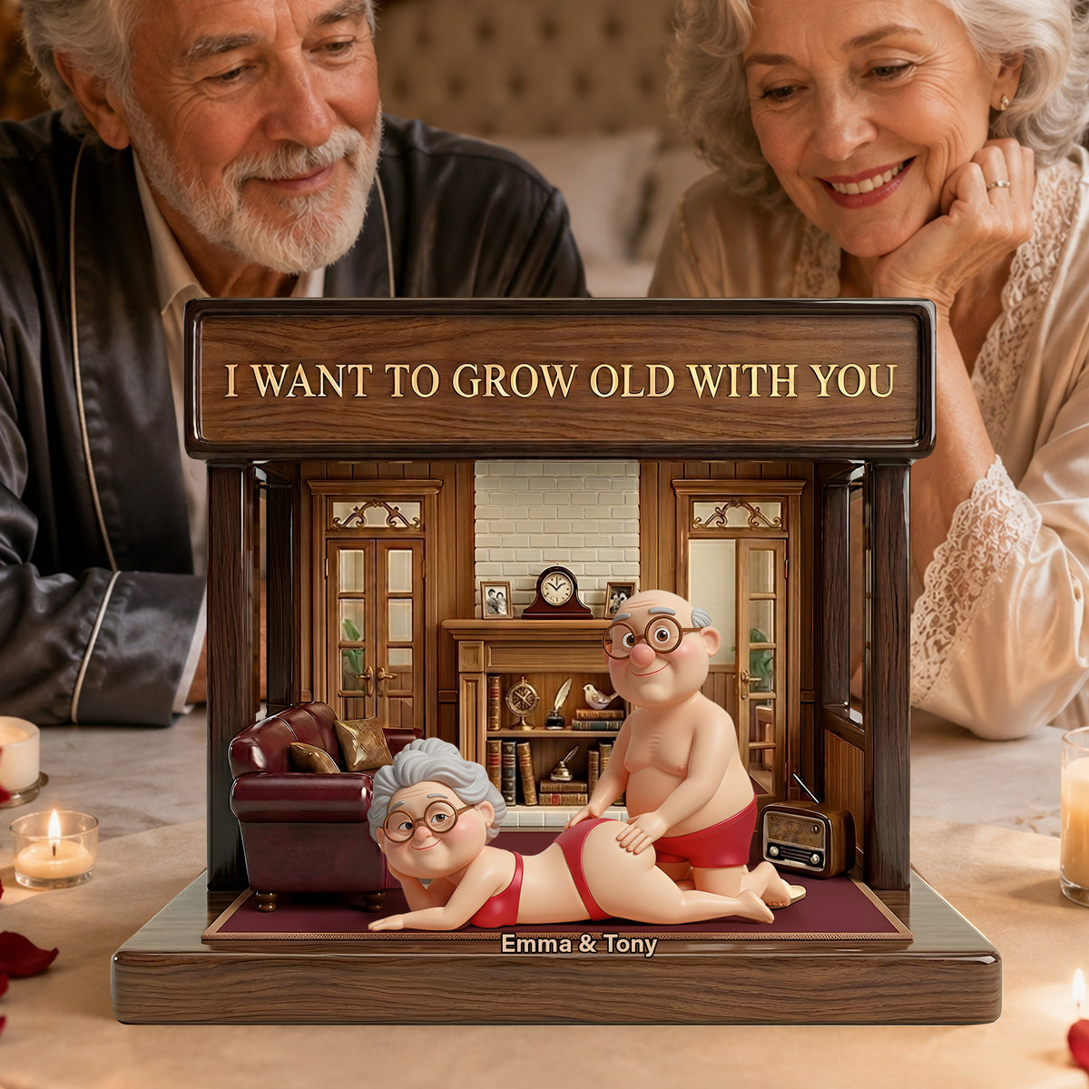 Old Naughty Couple Acrylic Plaque - Personalized Gifts For Couple 05ohlu090626-Homacus