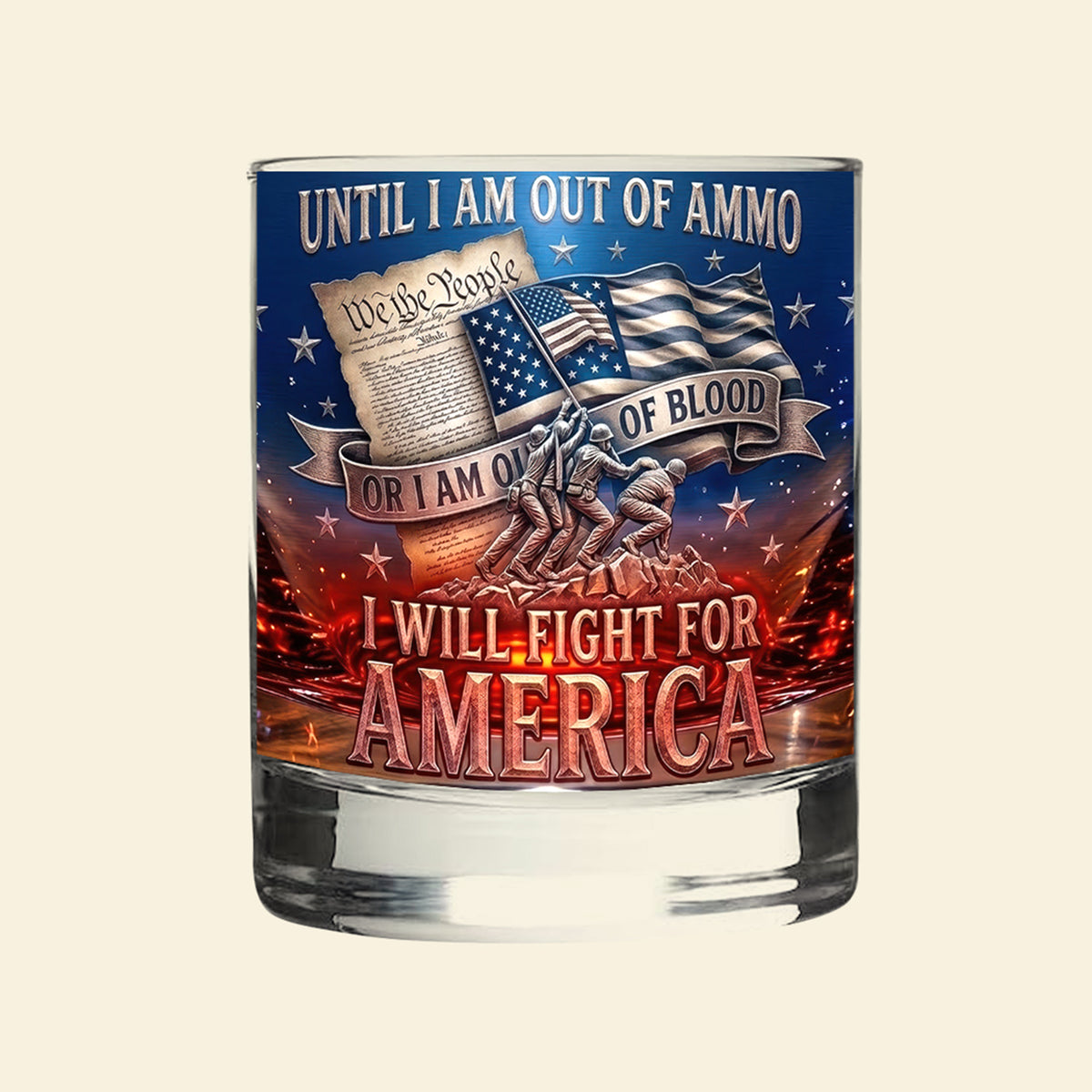 Freedom Round Glass - Gifts For Patriots 04PAQN200326-Homacus