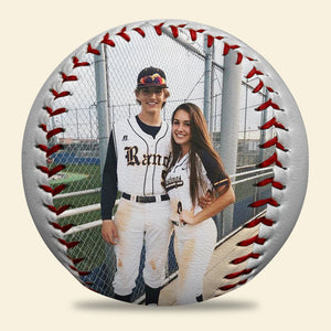 Custom Photo Couple Baseball Lovers Gifts 04TODT041124-Homacus