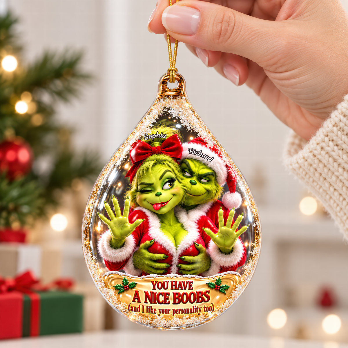 Furry Mischief Couples Acrylic Ornament - Personalized Christmas Gifts For Couples 07ohqn141026-Homacus
