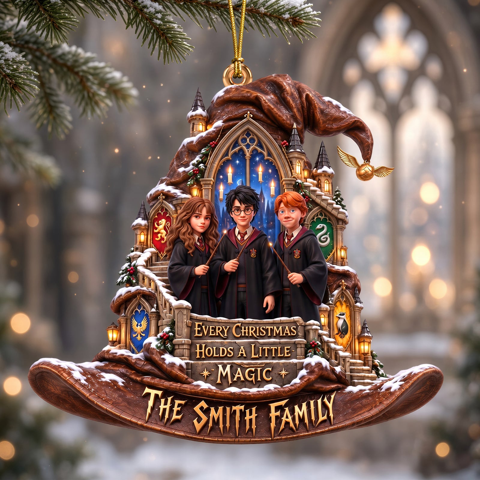 Mystical Academy Hat Ornament - Personalized Christmas Gifts For Fantasy Lovers 05HAQN190926