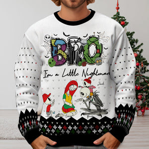 Personalized Gifts For Mom Ugly Sweater, Horror Cartoon Character 01TGLU261124-Homacus