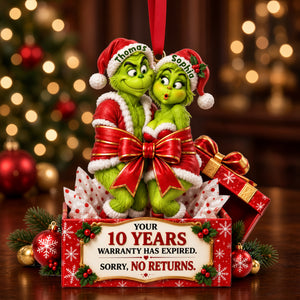 Couple Wrapped In A Bow Ornament - Personalized Christmas Gift For Couples 07NALU160926-Homacus