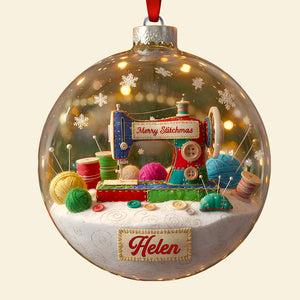Merry Sewing Christmas Ornament Personalized Gifts for Sewing Lovers 01KIDT300925-Homacus
