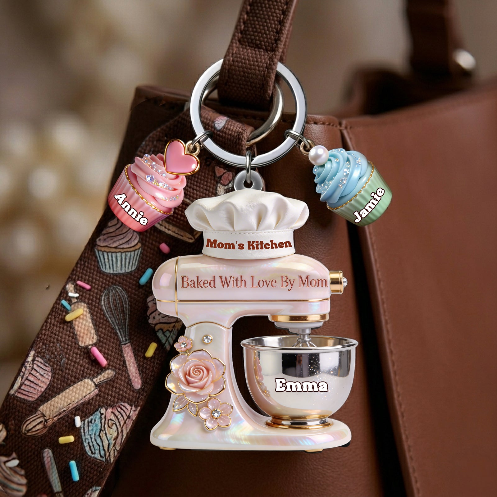 Baking Mom Acrylic Tag Keychain - Personalized Gifts For Mother 01pglu260326-Homacus