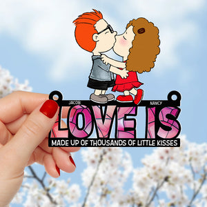 Personalized Gifts For Couple Suncatcher Ornament Love Is 01XQPU250724HG-Homacus