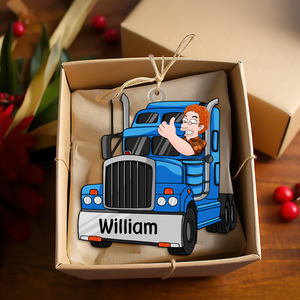 Personalized Gifts For Trucker Christmas Ornament 04acpu111124hg-Homacus