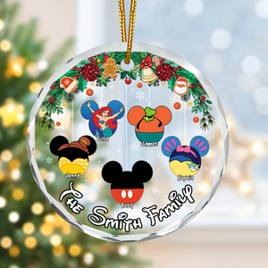 Family Ornament - Kids Mouse Ears - Personalized Gifts For Family-Homacus