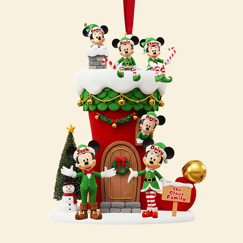 Personalized Gifts For Christmas, Elf Family Acrylic Ornament 01tota021025-Homacus