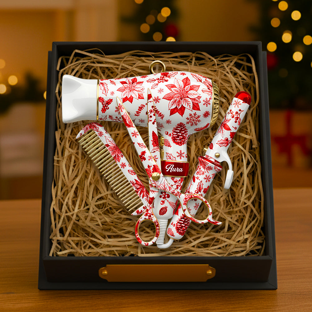 Hairstylist Toile de Jouy Ornament Personalized Gifts for Christmas 05PGDT011025-Homacus