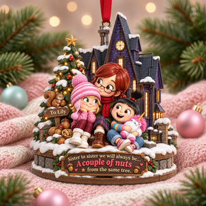 Tied Sisters Acrylic Ornament - Personalized Gifts For Sister 08QHLU221026-Homacus