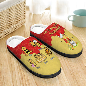 Personalized Gifts For Grandma Home Slippers Bear Grandkids 01KAMH071124-Homacus