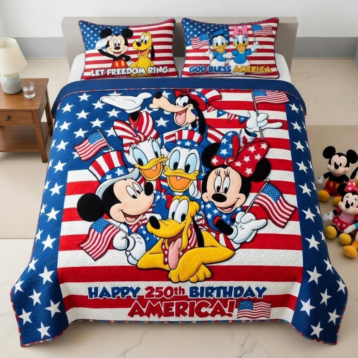 Proud American - Celebrated America 250th Anniversary Quilt Bedding Set 01tyqn260326-Homacus