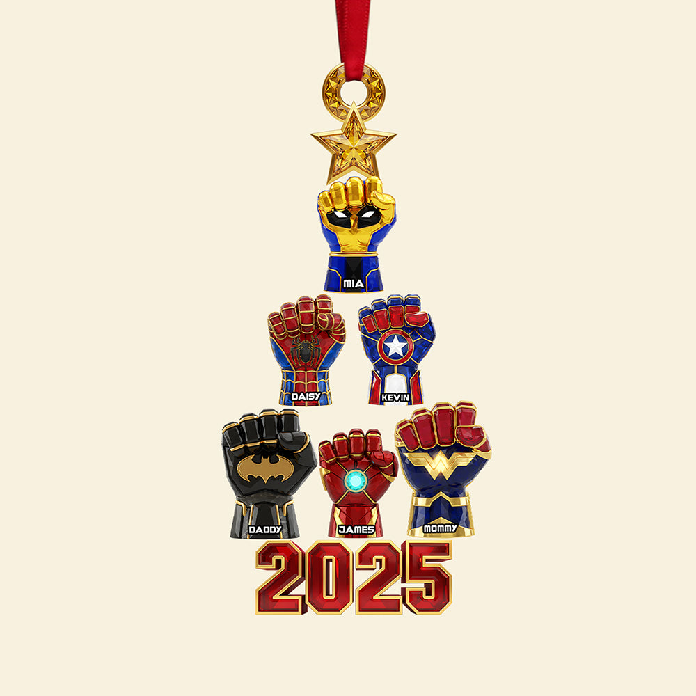 Personalized Gifts For Christmas, Family Hand Acrylic Ornament 01ohta141025-Homacus