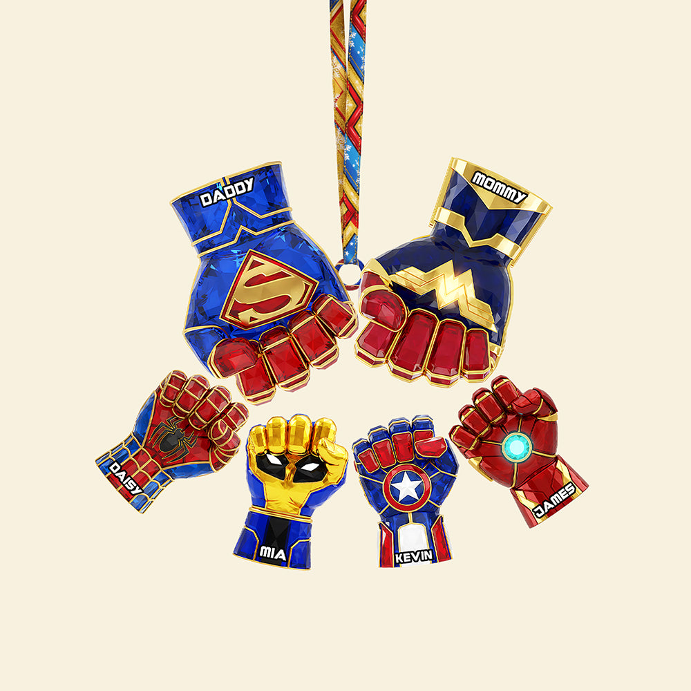 Family Fist Bump Ornament - Personalized Gifts For Family 03ohta081025-Homacus