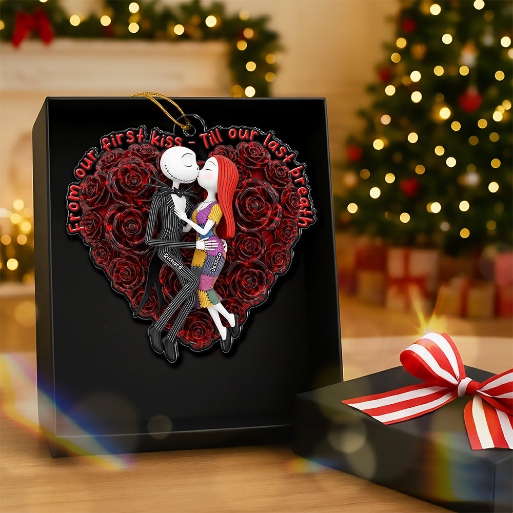 Spooky Love Christmas Ornament Personalized Gifts For Couple 04TGQN151025-Homacus