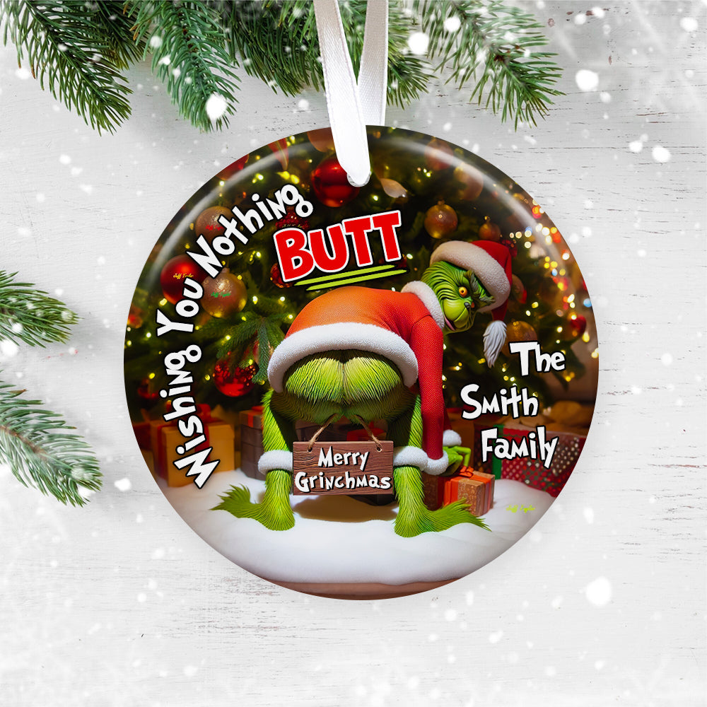 Personalized Gifts For Family, Ceramic Ornament 01HUDT240724 Naughty Ornament-Homacus