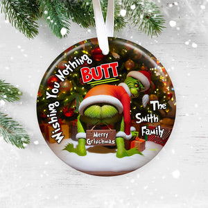 Personalized Gifts For Family, Ceramic Ornament 01HUDT240724 Naughty Ornament-Homacus