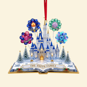 Floral Christmas Acrylic Ornament - Personalized Gifts For Family 02ohtn040926