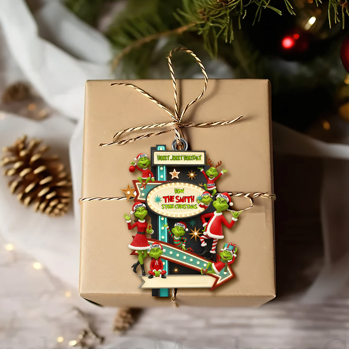 Joyful Green Family Ornament - Personalized Gift For Family 05TOLU201025-Homacus