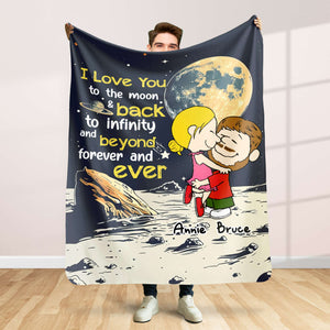 Personalized Gifts For Couple Blanket Hugging Couple 01TOLU161224HG-Homacus