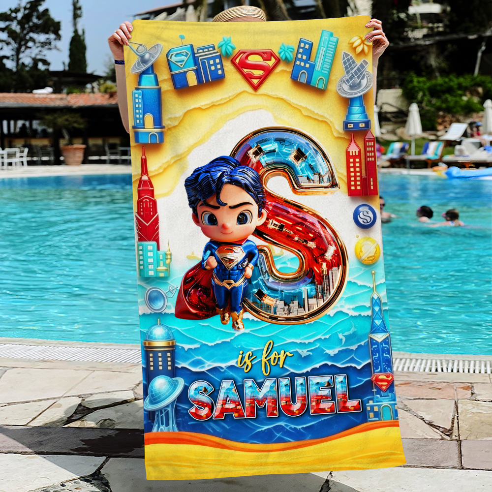 Personalized Gifts For Kids Beach Towel, Boy Style 05TGPU180725-Homacus